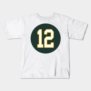 Aaron Rodgers Green Bay Packers Number 12 Jersey Inspired Kids T-Shirt